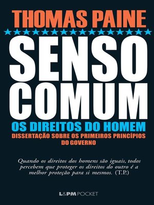 cover image of Senso comum e Os direitos do homem